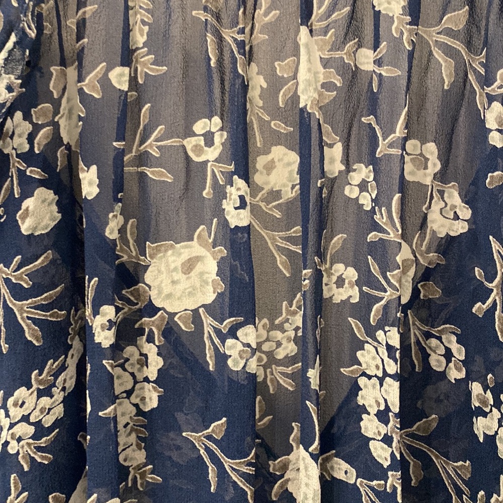 Ulla Johnson Blue Floral Print Silk Dress Size 0 - Picture 4 of 4